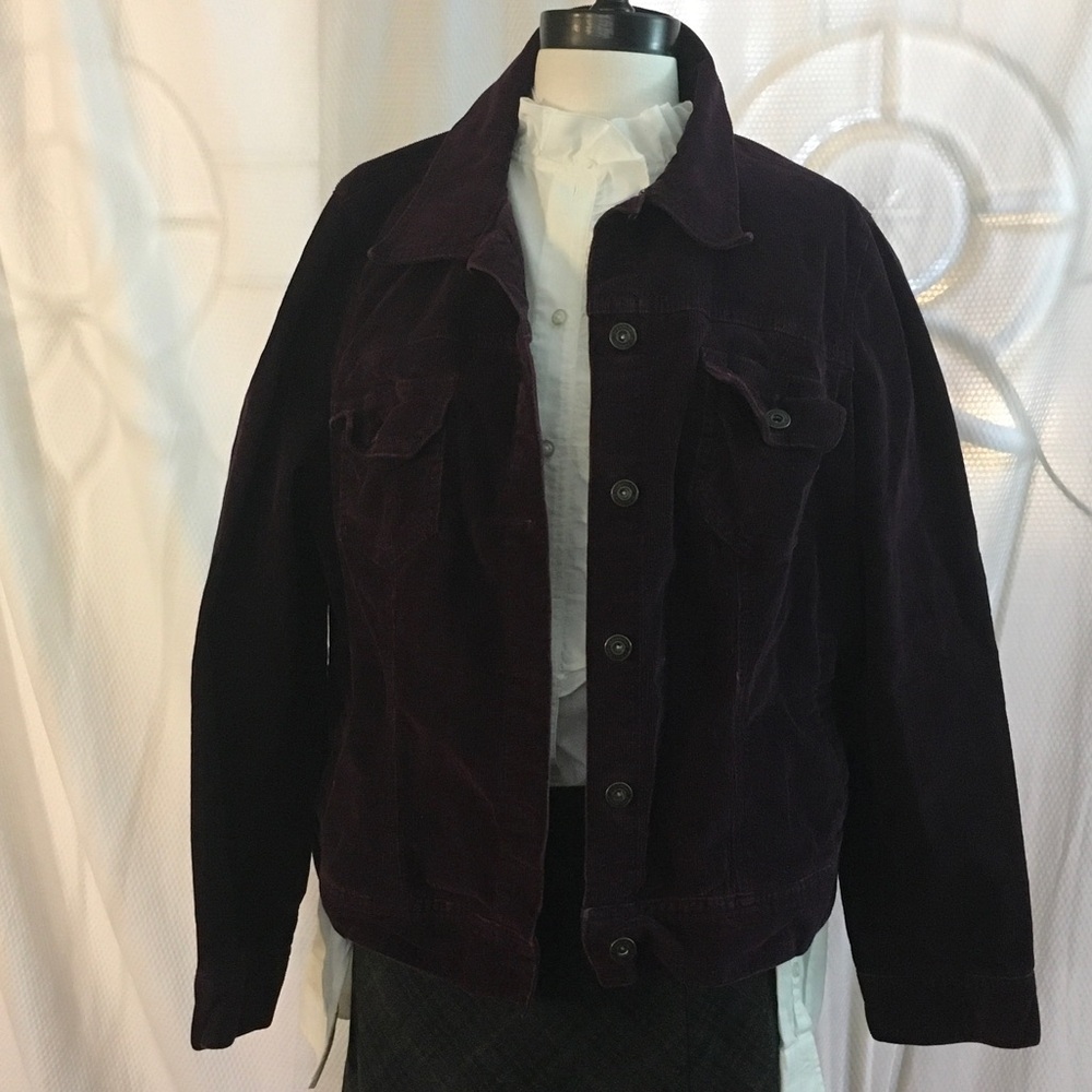 St. John's Bay Burgundy Corduroy Shirt Jacket